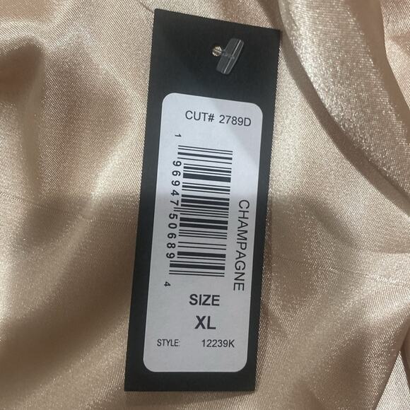 Jump Apparel Satin Embellished Strap Cowl Neck Dress - Picture 4 of 10